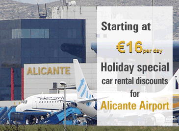 Holiday special car rental discounts for Alicante Airport